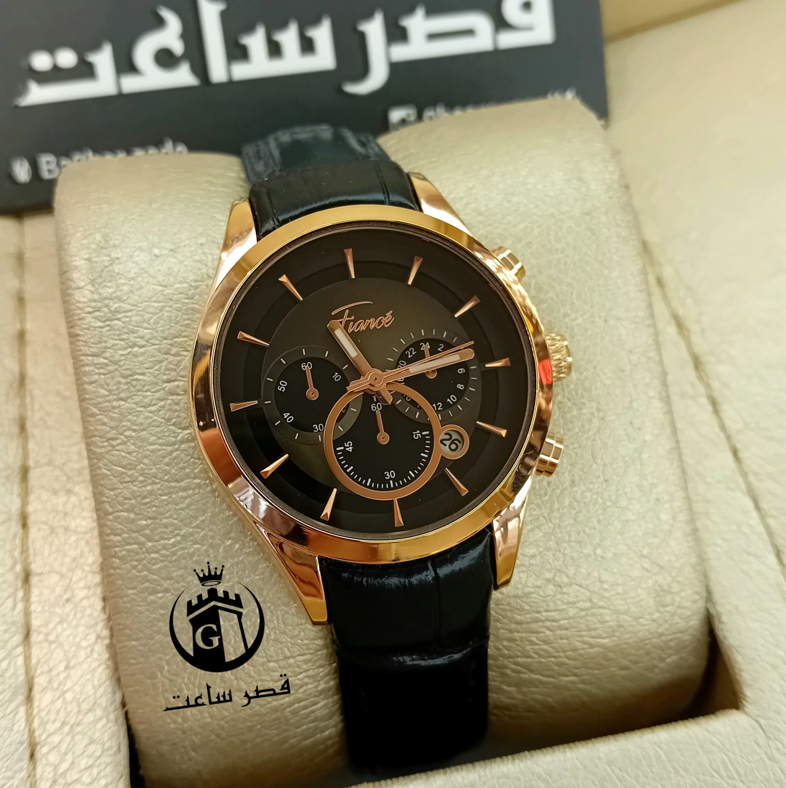 Fiancé Women's Leather Strap Watch F1462 ساعت زنانه بند چرم فیانسه F1462