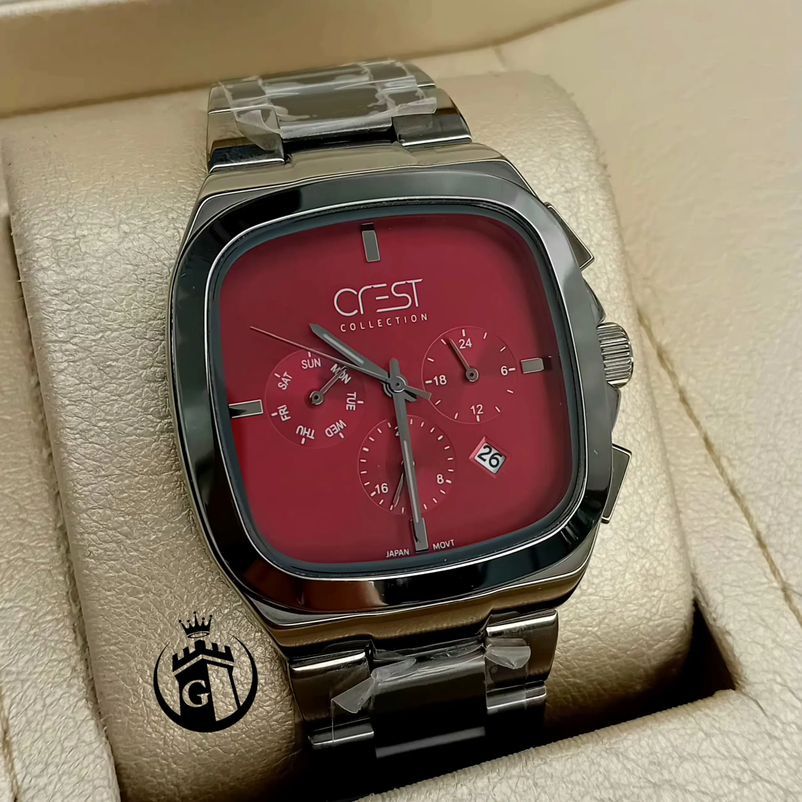 Crest Watch Model 9073G-4 ساعت برند کرست Crest 9073G-4
