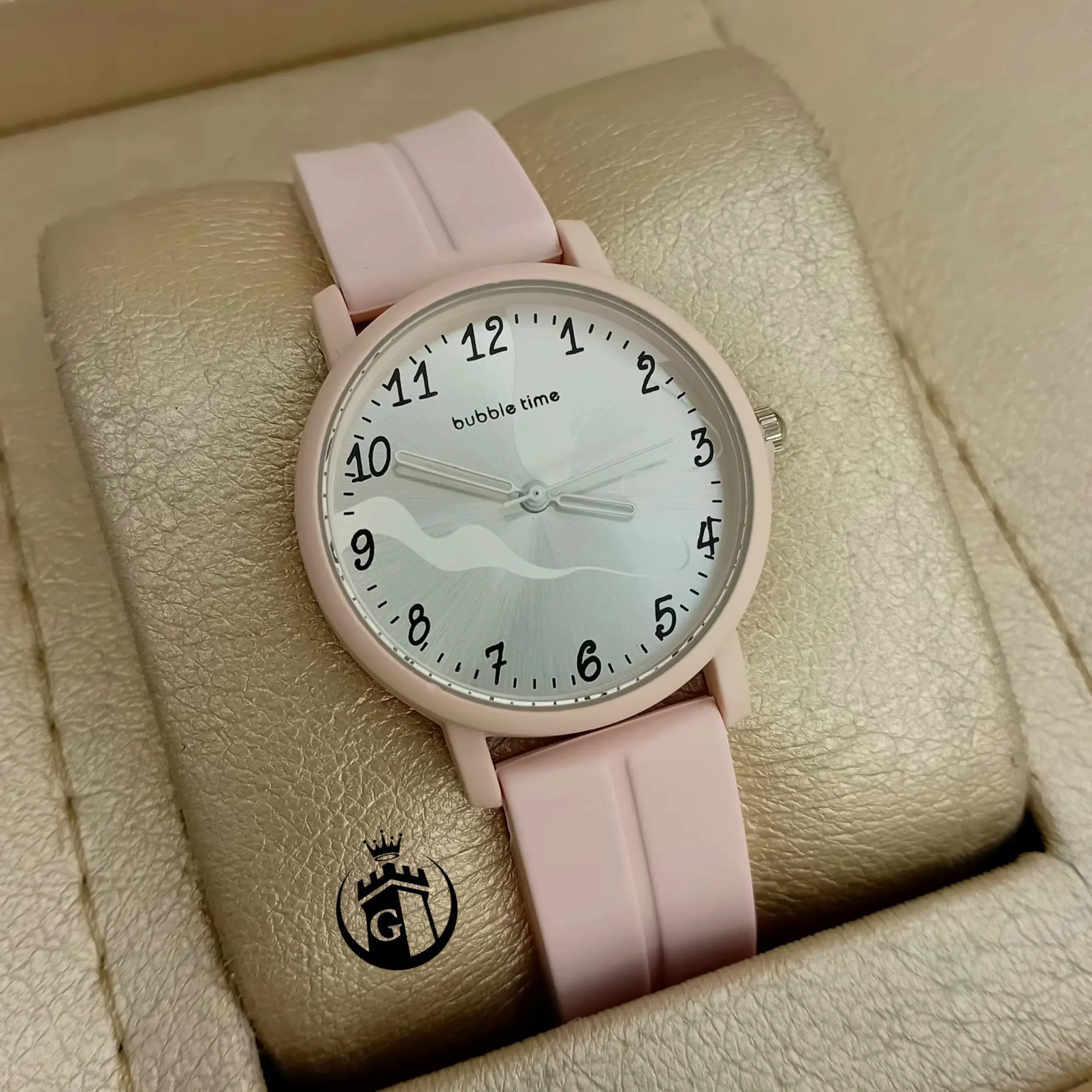 Bubble Time wristwatch – Bubble Pink ساعت مچی برند Bubble Time صورتی حبابی