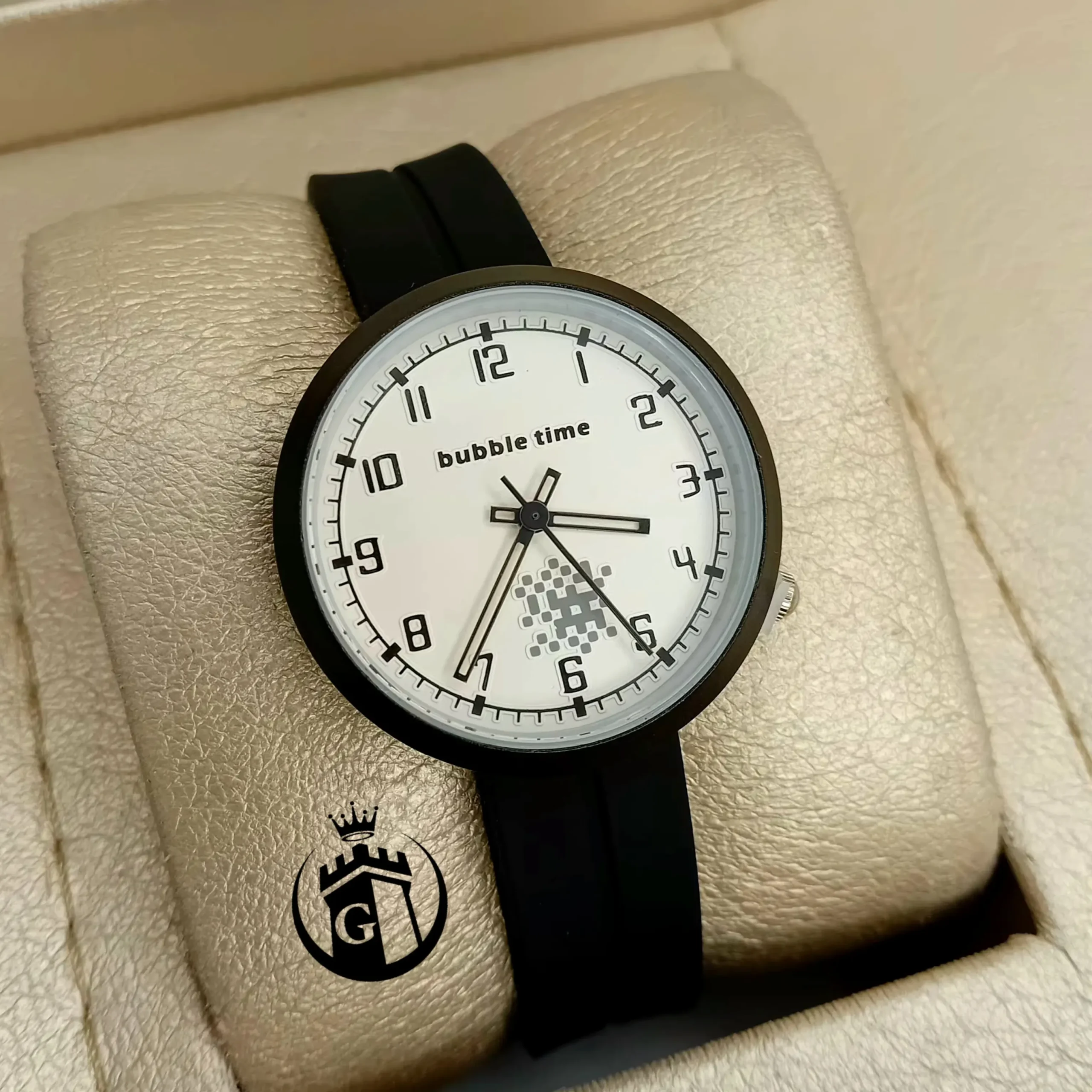 Black Bubble Time wristwatch ساعت مچی برند Bubble Time مشکی